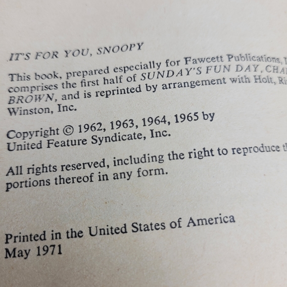 Peanuts Comic Book: It's For You, Snoopy Vintage Charles M Schultz Charlie Brown - Picture 9 of 16